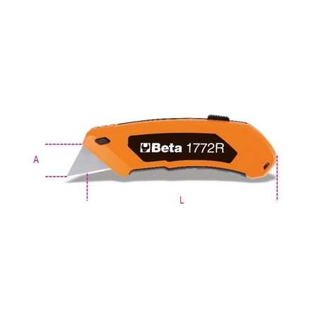 BETA Utility Knife Retractable Blade 017720006